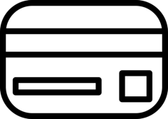 Plastic Card Outline Icon Svg Set, Free Vectors File